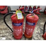 2 Powder Fire Extinguishers, 9kg