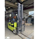 Clark CTM16S electric 3-wheel Forklift Truck, 1531hours, 1600kg, triplex mast, lift height 6130mm,