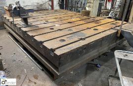 Heavy duty slotted cast iron Table/Machine Bed, 3050mm x 2440mm x 400mm, with Record No engineers