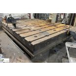 Heavy duty slotted cast iron Table/Machine Bed, 3050mm x 2440mm x 400mm, with Record No engineers