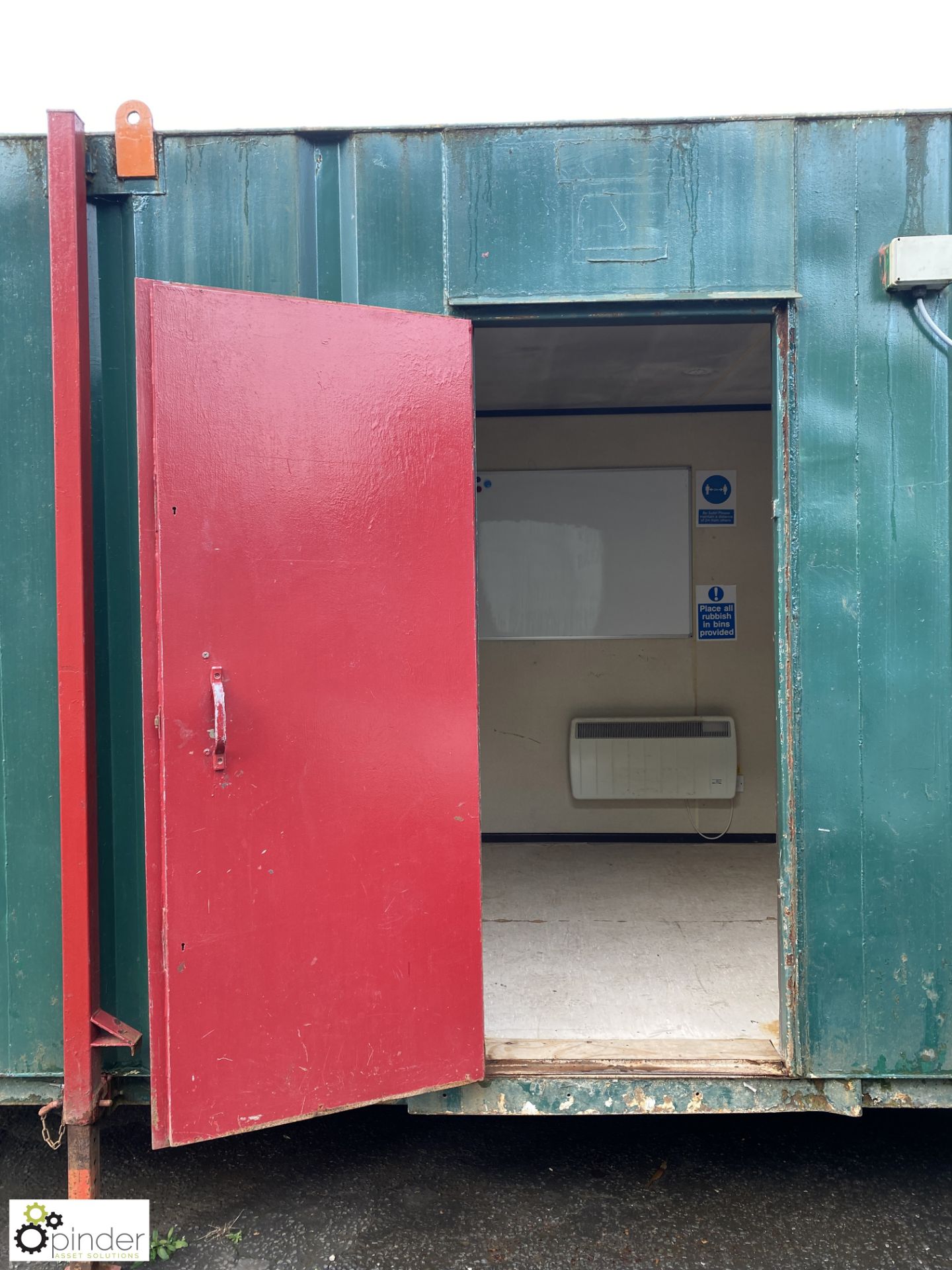 Secure Jackleg Office Cabin, 6250mm x 2700mm x 2600mm (not including legs), with electric wall - Image 2 of 8