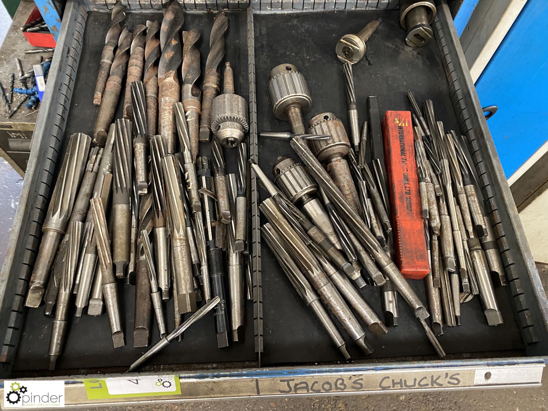 Quantity various Reamers, Drills and Chucks, to drawer - Image 2 of 5