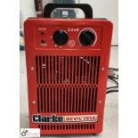 Clarke Devil 285 portable Fan Heater, 240volts, 2.8kw