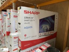Sharp LC60UI7652K TV (faulty) and Sharp LC60UI7652K TV (damaged)