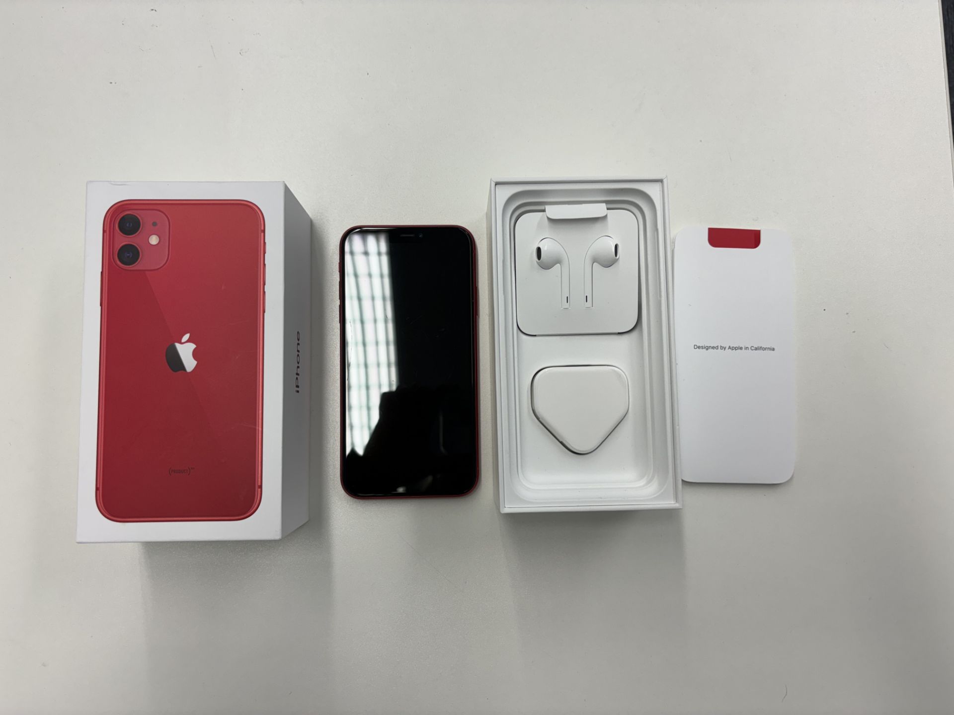 Apple iPhone 11, 128GB, red, model A2221, comes with original box with unused headphones, charger - Image 6 of 8