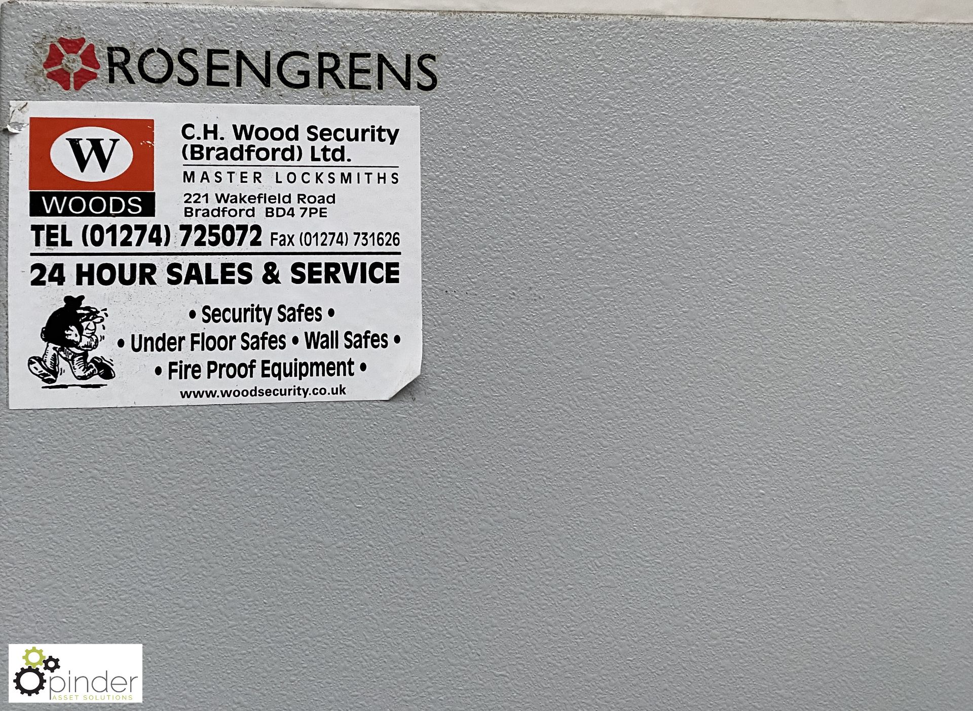 Rosengrens Safe, 1035mm x 780mm x 945mm, with key - Image 3 of 6