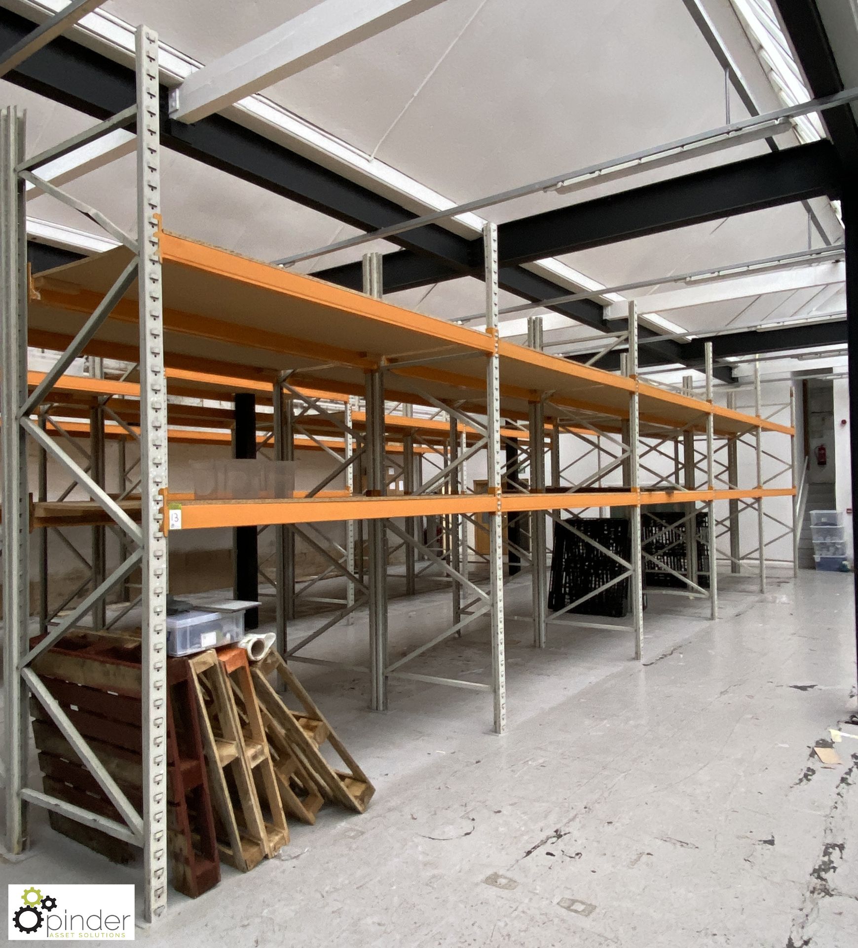 5 bays boltless Pallet Racking, comprising 6 uprights 1100mm x 3600mm high, 20 beams 2700mm x - Image 2 of 7