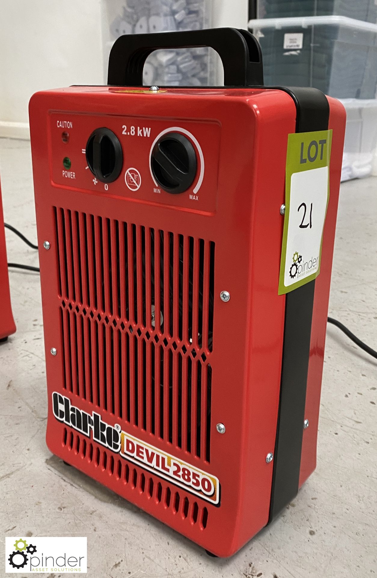 Clarke Devil 285 portable Fan Heater, 240volts, 2.8kw - Image 2 of 3