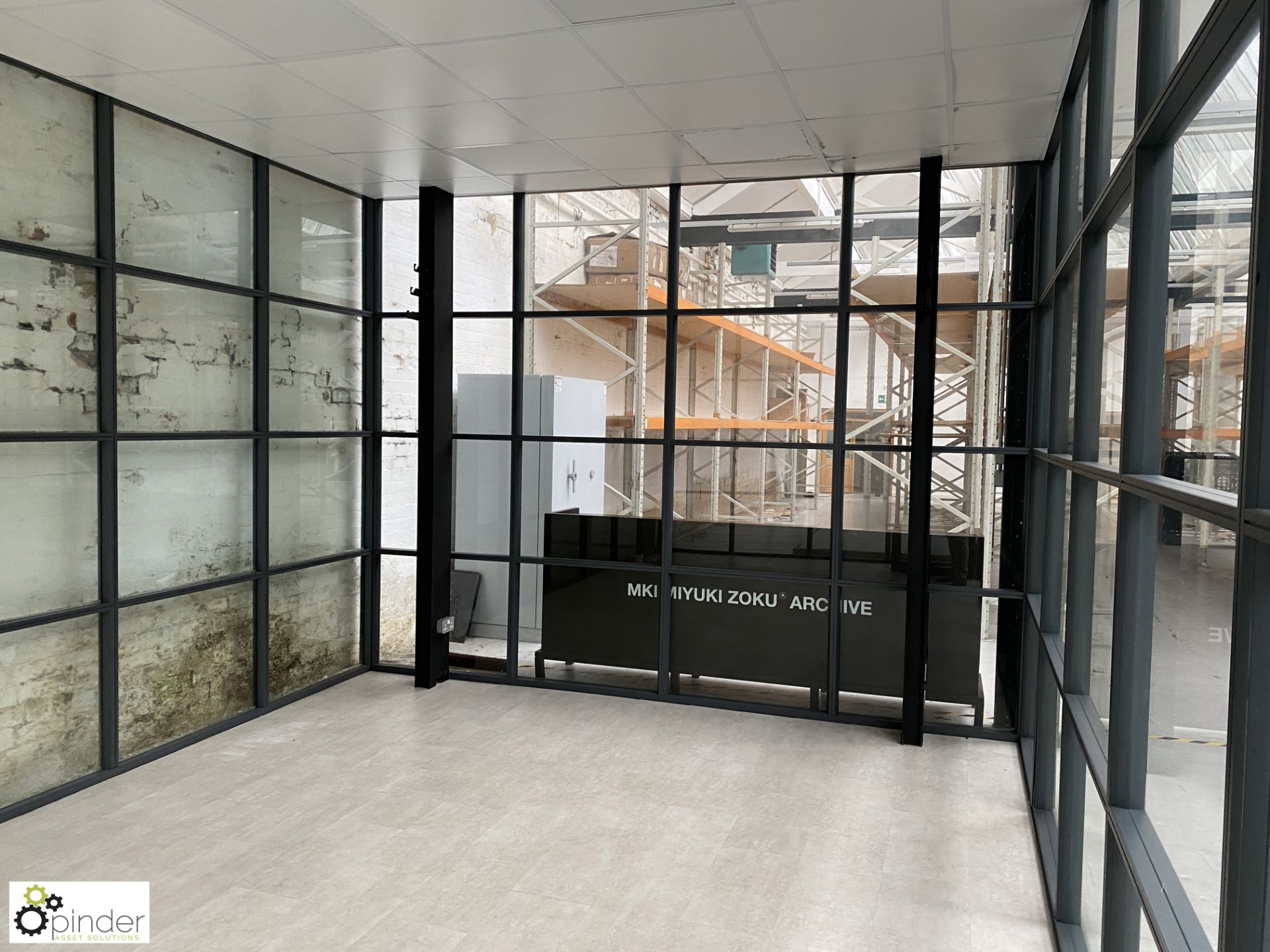 Aluminium and glazed Office Pod, 7000mm x 4000mm x 3150mm external measurements, with single door, - Image 6 of 12