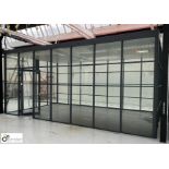 Aluminium and glazed Office Pod, 7000mm x 4000mm x 3150mm external measurements, with single door,