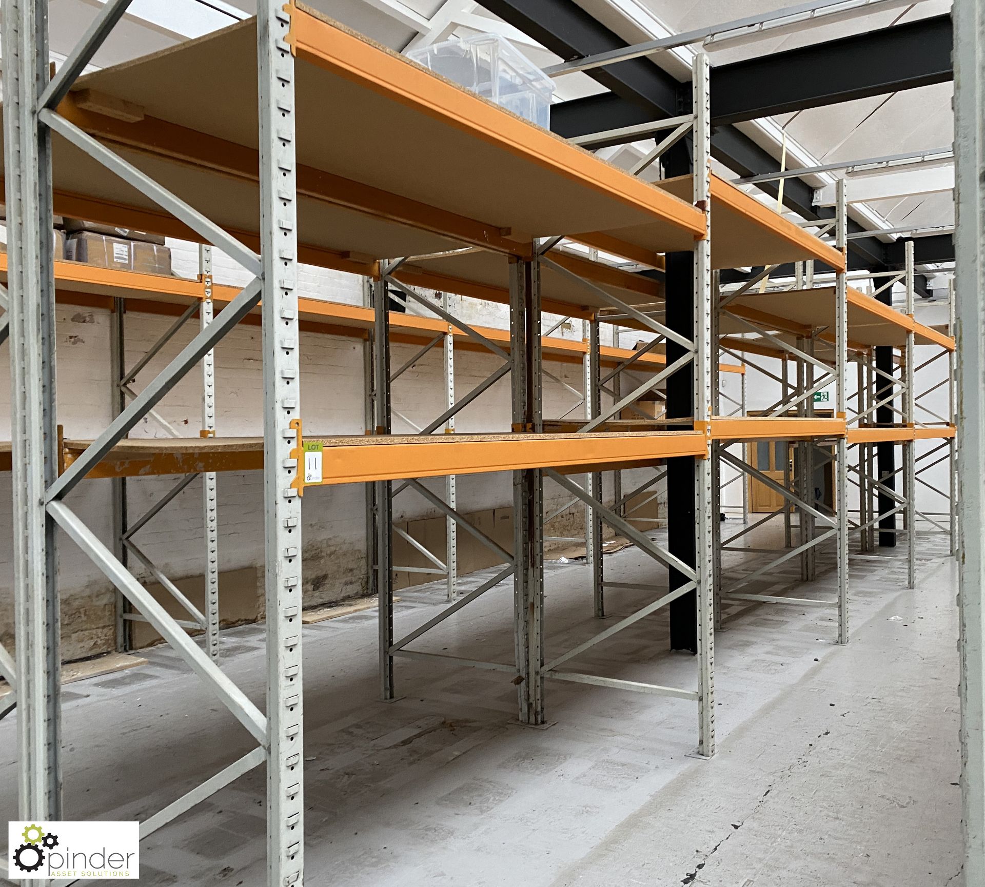5 bays boltless Pallet Racking, comprising 6 uprights 1100mm x 3600mm high, 20 beams 2700mm x - Image 2 of 7