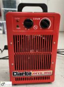 Clarke Devil 285 portable Fan Heater, 240volts, 2.8kw