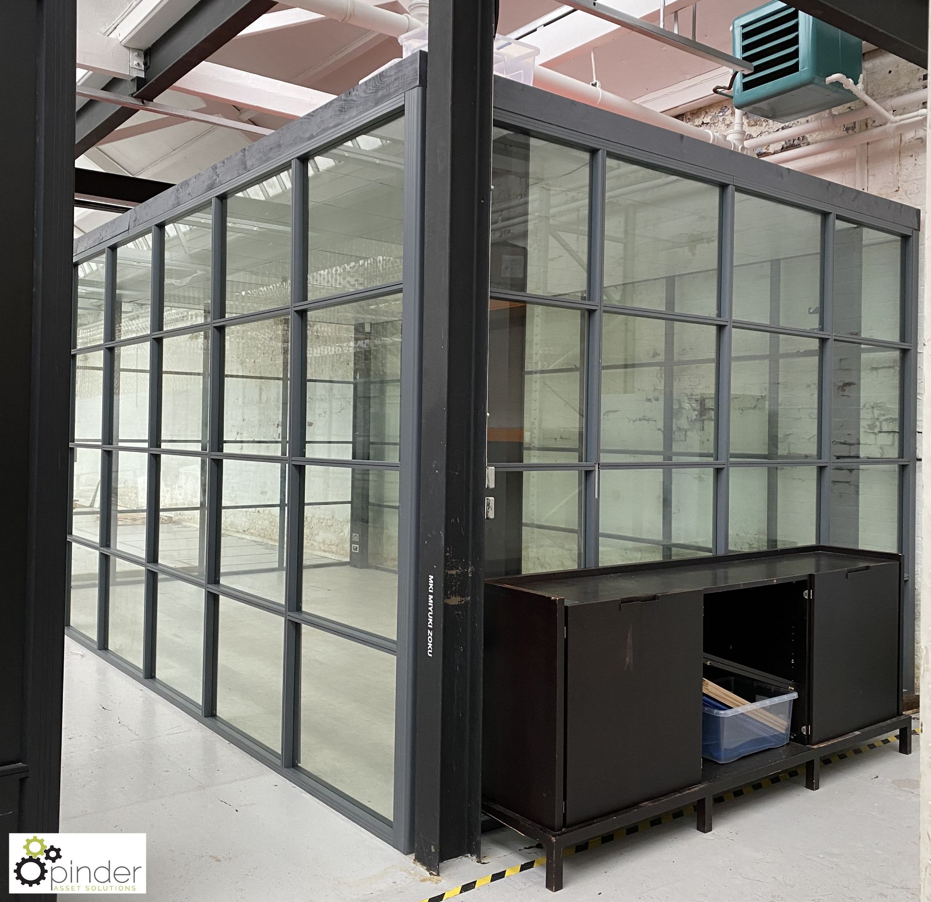 Aluminium and glazed Office Pod, 7000mm x 4000mm x 3150mm external measurements, with single door, - Image 5 of 12