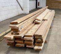 Approx 35 Timber Joists, 5.5m long x 8in (please note this lot is located in Middlesbrough,