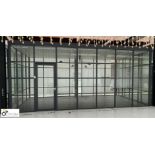 Aluminium and glazed Office Pod, 7000mm x 4000mm x 3150mm external measurements, with single door,