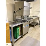 Hoonved CAP10 stainless steel commercial single tray Dishwasher, 400volts, with stainless steel wash