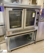 Falcon G2112C gas fired Fan Oven, with stainless steel stand, 900mm x 800mm x 1300mm including