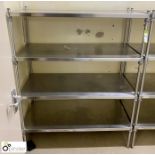 Stainless steel 4-shelf Rack, 1220mm x 610mm x 1540mm