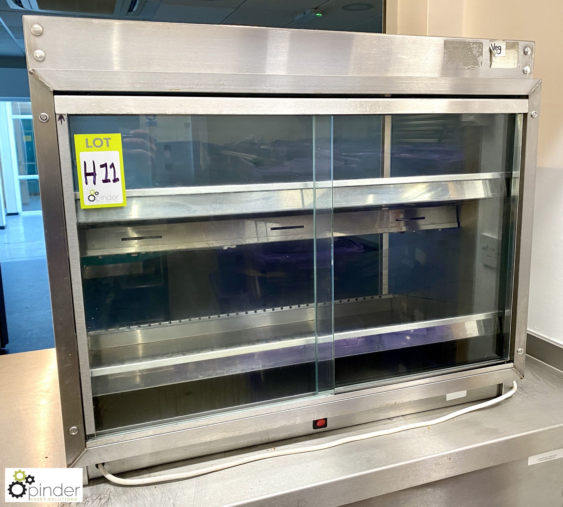 Stainless steel counter top Hot Pie Cabinet, 240volts, 900mm x 530mm x 740mm