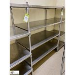 Stainless steel 4-shelf Rack, 1220mm x 610mm x 1540mm