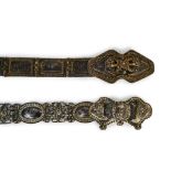 TWO OTTOMAN SILVER BELTS, 19TH CENTURY