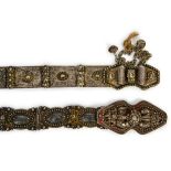 TWO OTTOMAN SILVER BELTS, 19TH CENTURY