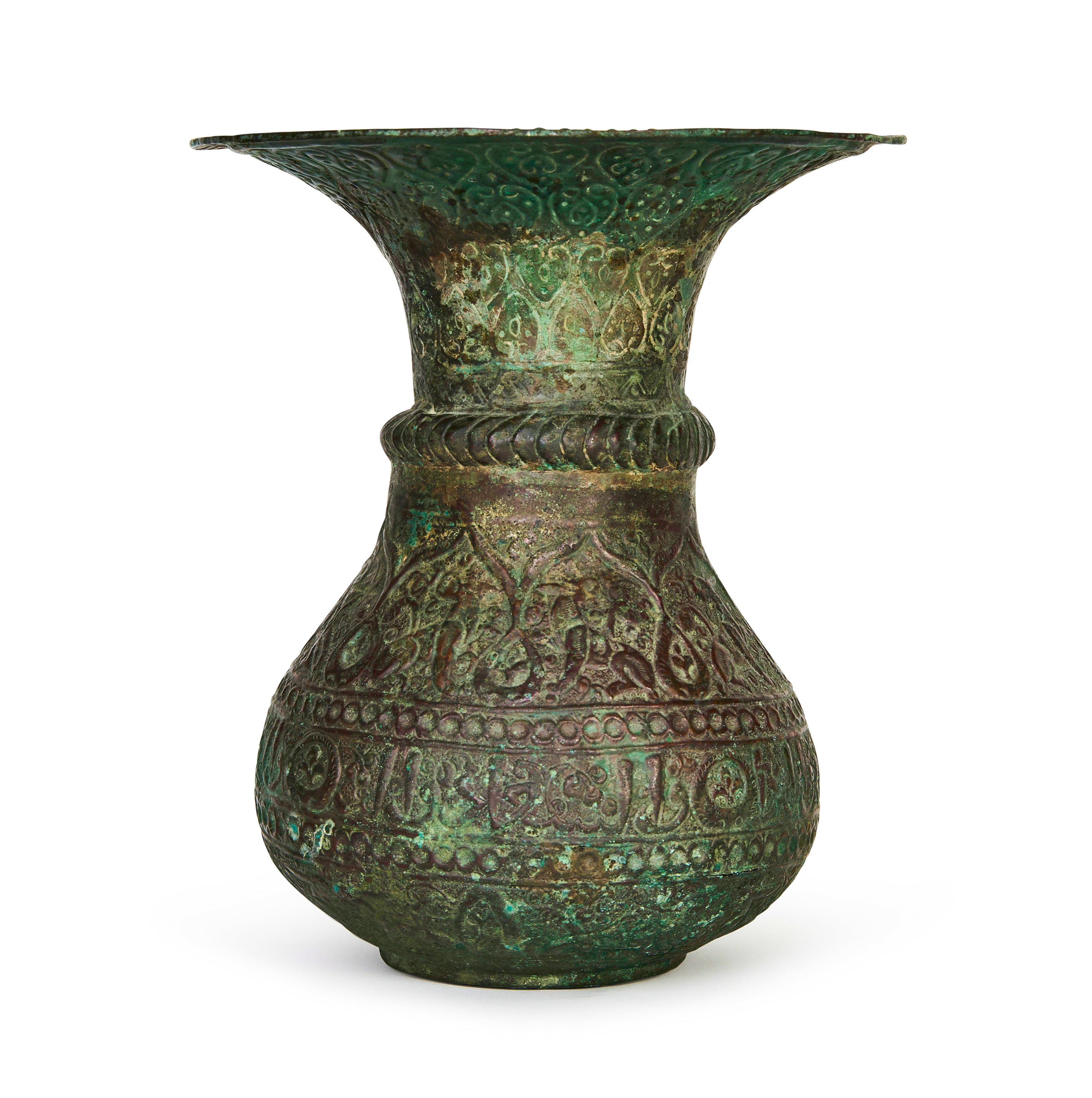 A BRONZE KHOROSAN VASE, PERSIA, CIRCA 12TH CENTURY