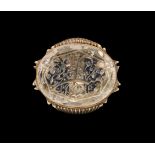 A CARVED ISLAMIC ROCK CRYSTAL CALLIGRAPHIC SEAL RING, SET ON SILVER 19TH CENTURY