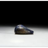 AN EGYPTIAN LAPIS LAZULI DUCK AMULET, LATE PERIOD TO PTOLEMAIC PERIOD, CIRCA 664-30 B.C.
