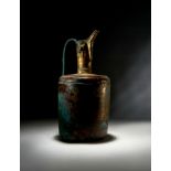 A KHORASSAN COPPER INLAID BRONZE EWER, 12TH CENTURY, PERSIA