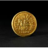 GOLD SOLIDUS OF THEODOSIUS II, MINT OF CONSTANTINOPLE, CIRCA 400 A.D.