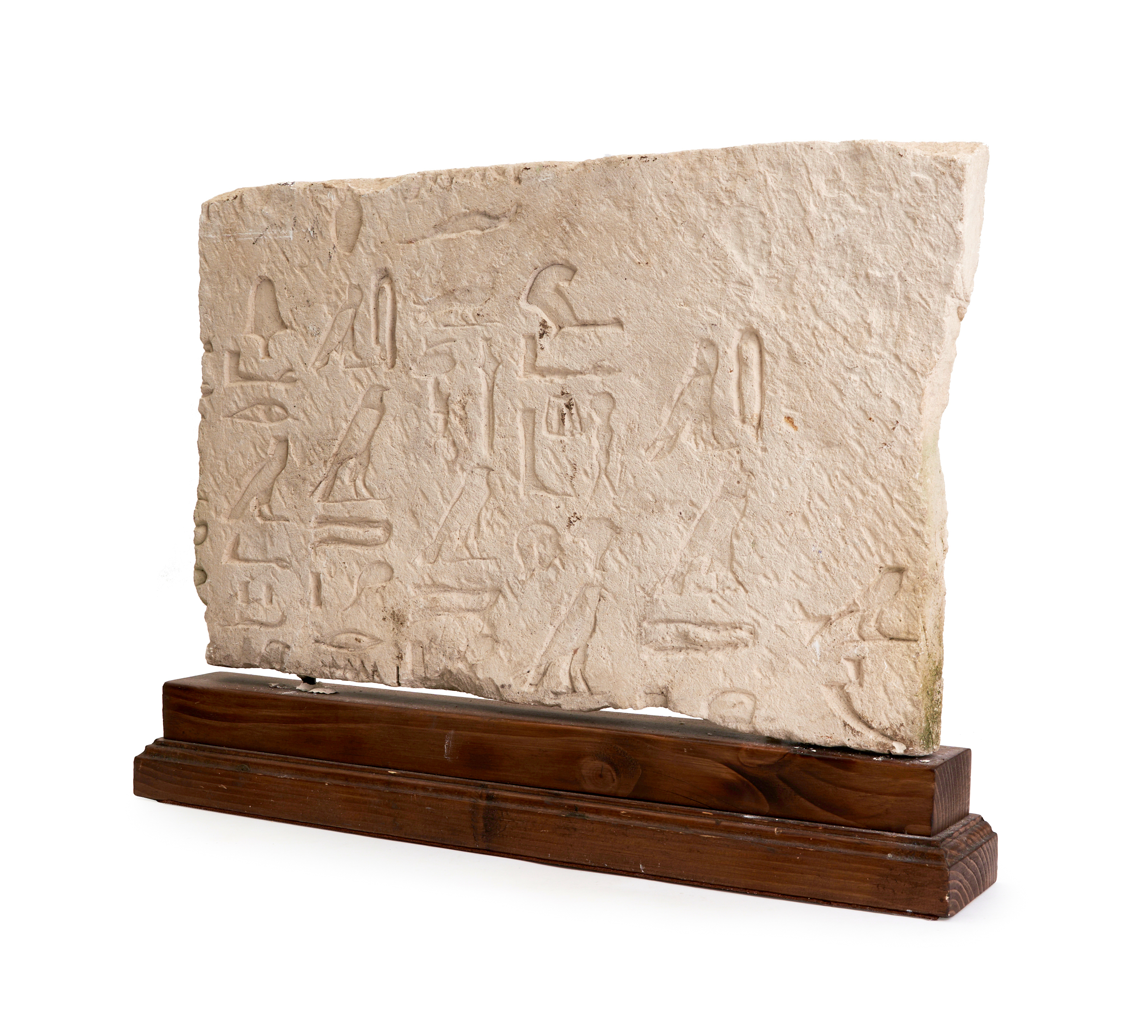 A LARGE INSCRIBED LIMESTONE PANEL, PROBABLY EGYPTIAN