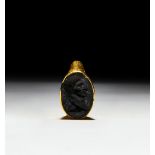 A ROMAN GOLD INTAGLIO RING WITH A PORTAIT OF EMPEROR NERVA, CIRCA 1ST-2ND CENTURY A.D.