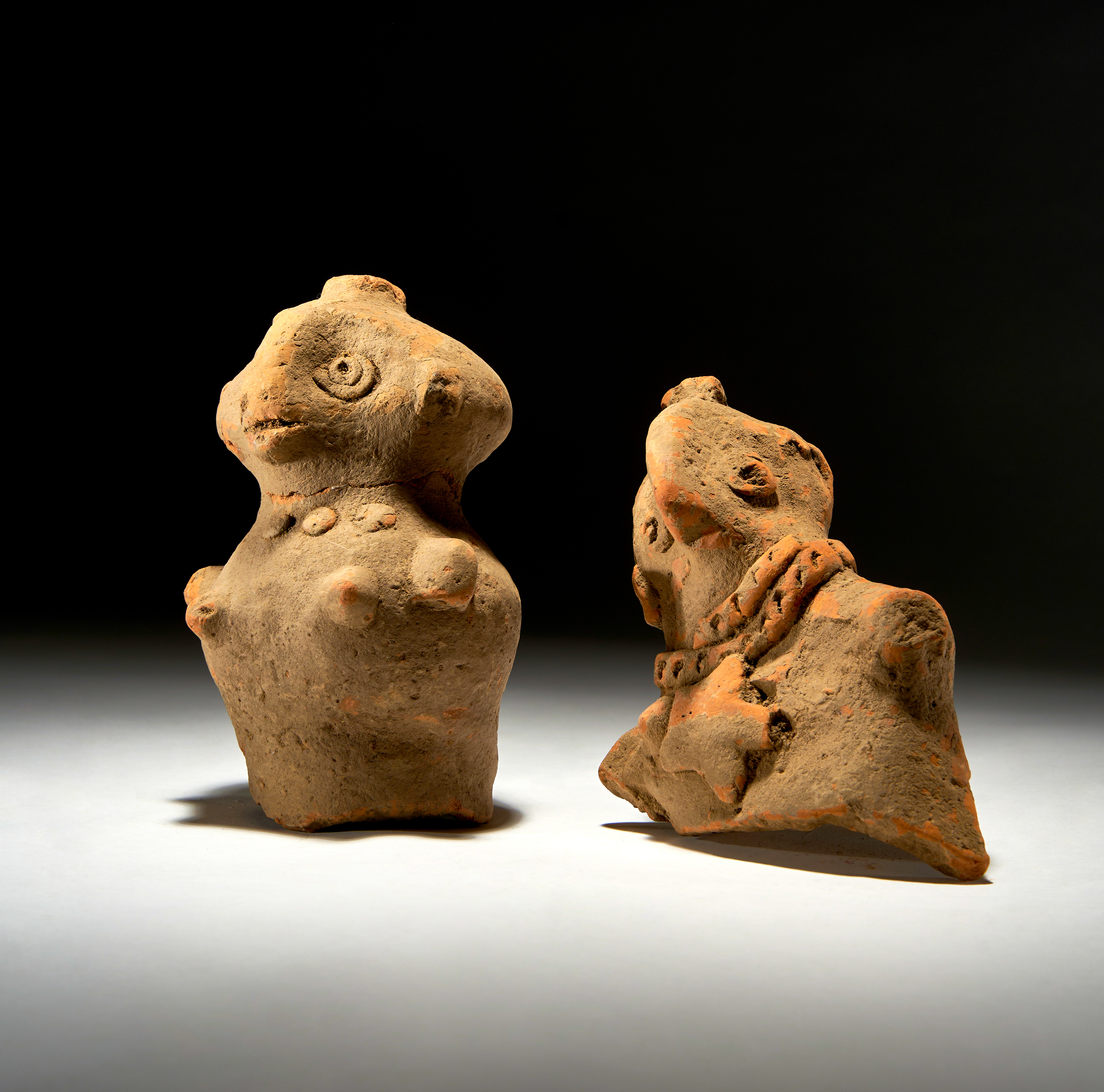 TWO INDUS VALLEY HARAPPA TERRACOTTA FIGURES CIRCA 3RD MILLENIUM BC