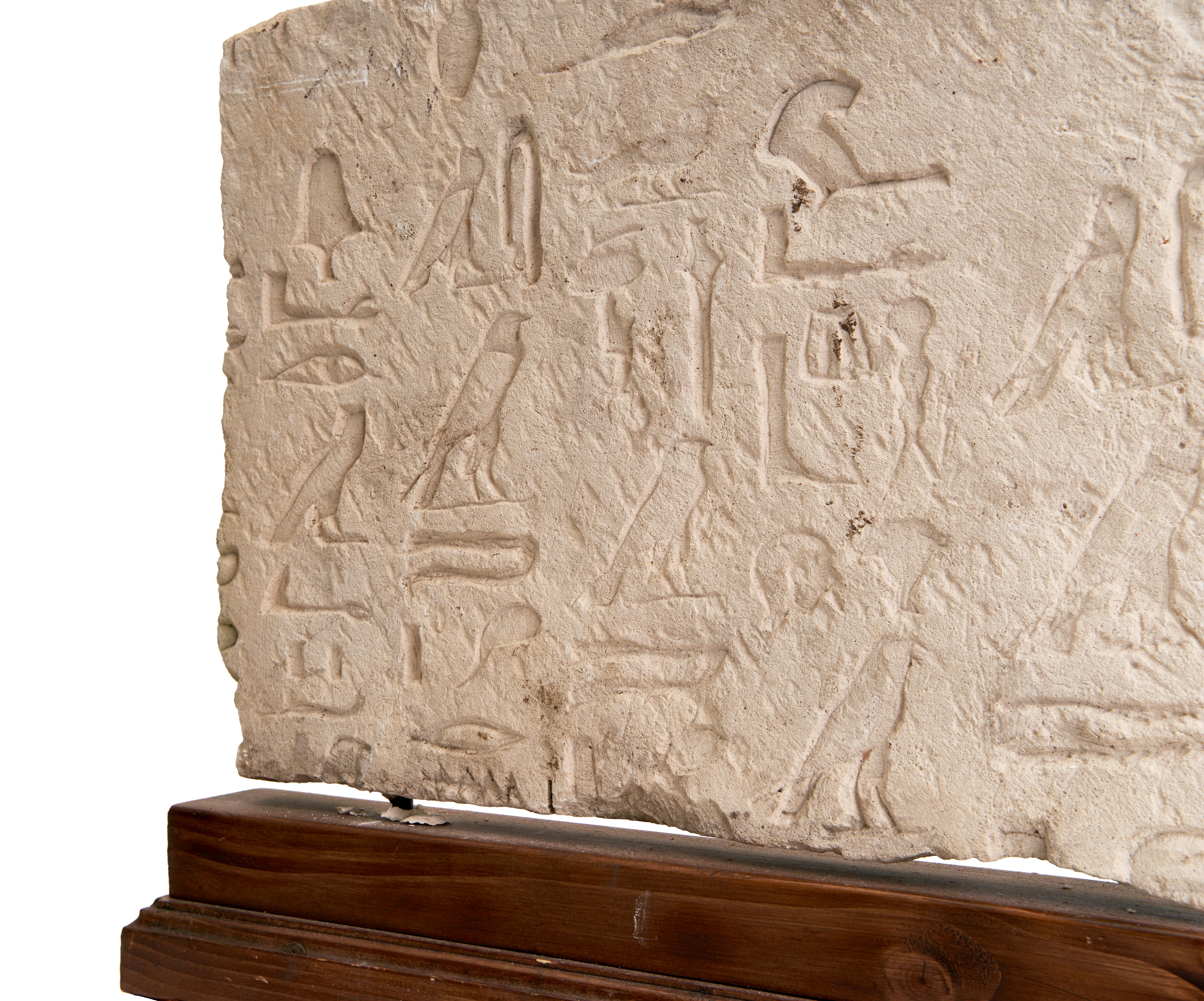 A LARGE INSCRIBED LIMESTONE PANEL, PROBABLY EGYPTIAN - Image 2 of 5