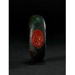 A ROMAN JASPER INTAGLIO BRONZE RING DEPICITING ATHENA, CIRCA 1ST-2ND CENTURY A.D.