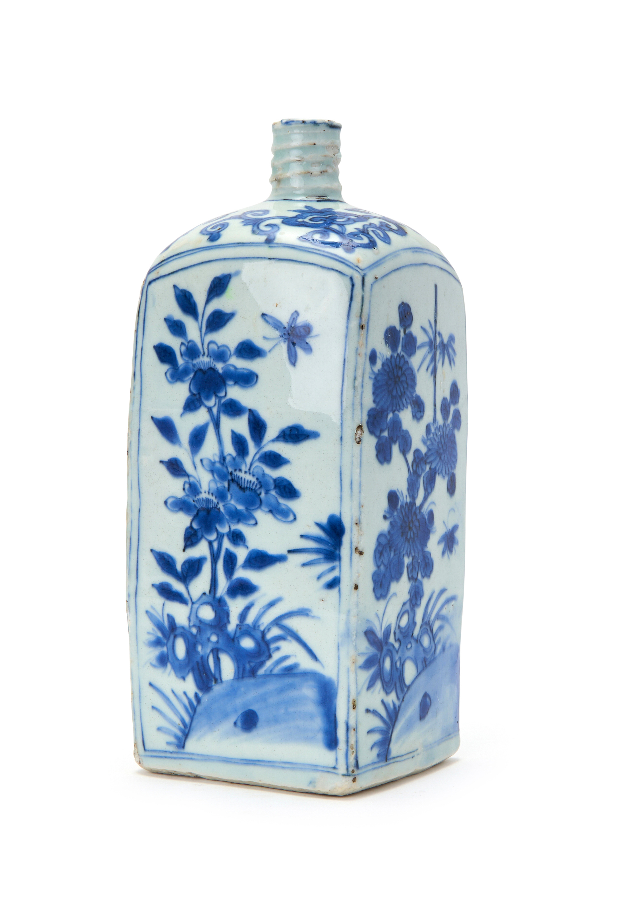 A CHINESE BLUE & WHITE BOTTLE VASE, TRANSITIONAL/KANGXI PERIOD, 17TH CENTURY, QING DYNASTY - Image 2 of 4