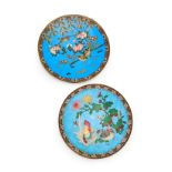 TWO JAPANESE CLOISONNE PLATES, MEIJI PERIOD (1868-1912)