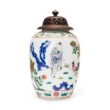 AN INSCRIBED CHINESE POEM JAR, REPUBLIC PERIOD