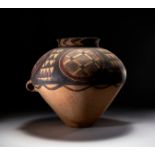 A PAINTED POTTERY TWO-HANDLED JAR, NEOLITHIC PERIOD OR LATER