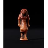 AN EGYPTIAN MINIATURE INSCRIBED AGATE SHABTI