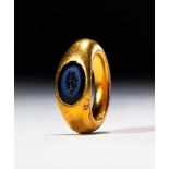 A ROMAN GOLD AND NICOLO FINGER RING CIRCA 3RD-4TH CENTURY A.D.