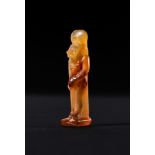 AN EGYPTIAN MINIATURE AGATE SHABTI