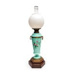 A LARGE OPALINE VASE CONVERTED INTO LAMP, 19TH CENTURY, PROBABLY BACCARAT