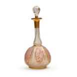 A BOHEMIAN GLASS SCENT BOTTLE WITH STOPPER, 19TH CENTURY