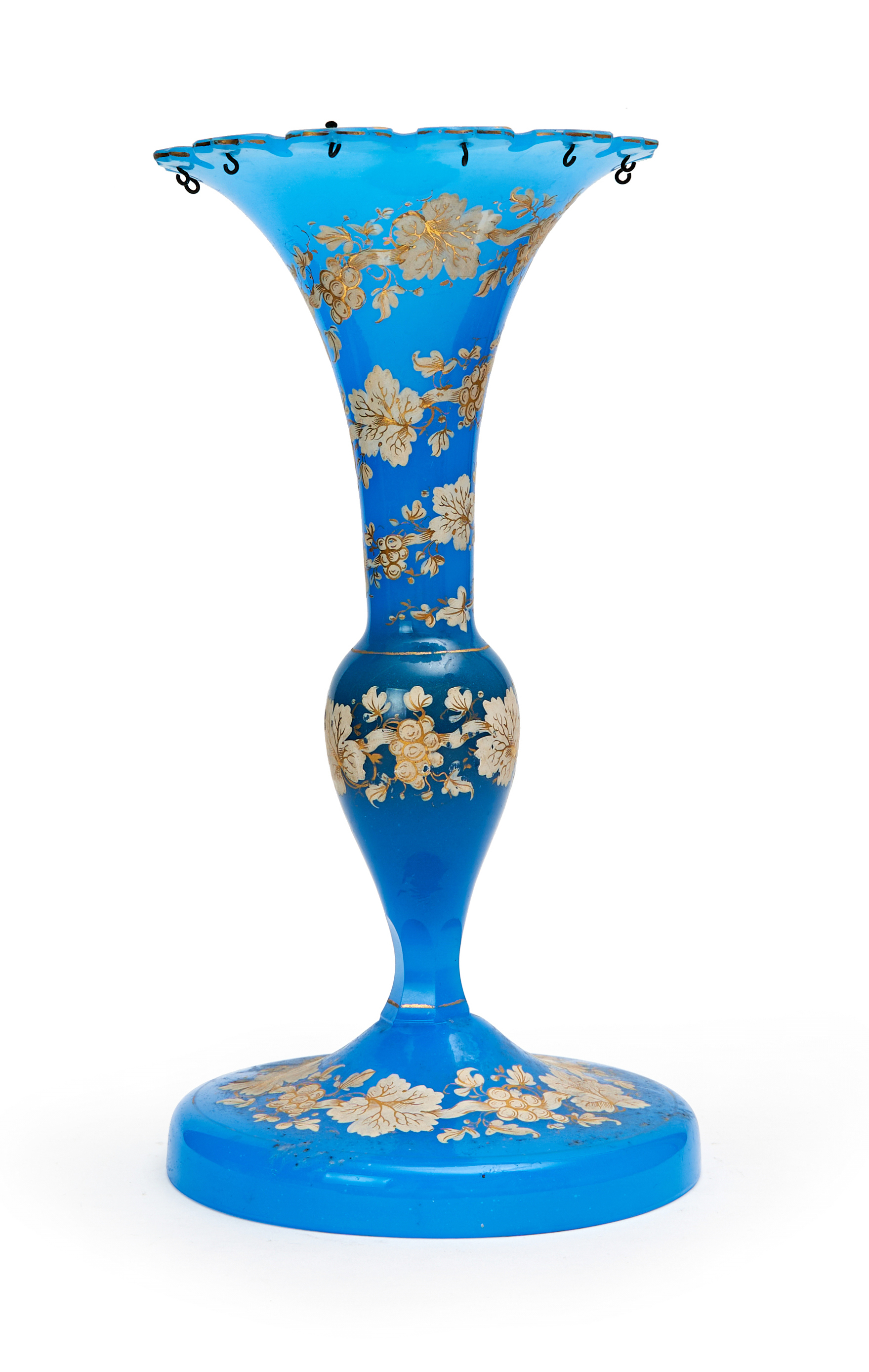 A BOHEMIAN GLASS VASE, 19TH CENTURY