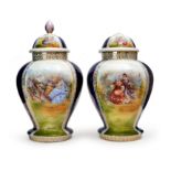 A PAIR OF VASES, PROBABLY DRESDEN, 19TH CENTURY, GERMANY