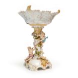 AN ENCRUSTED PORCELAIN CENTREPIECE, 19TH CENTURY, GERMANY