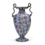 A TWIN HANDLE MURANO VASE