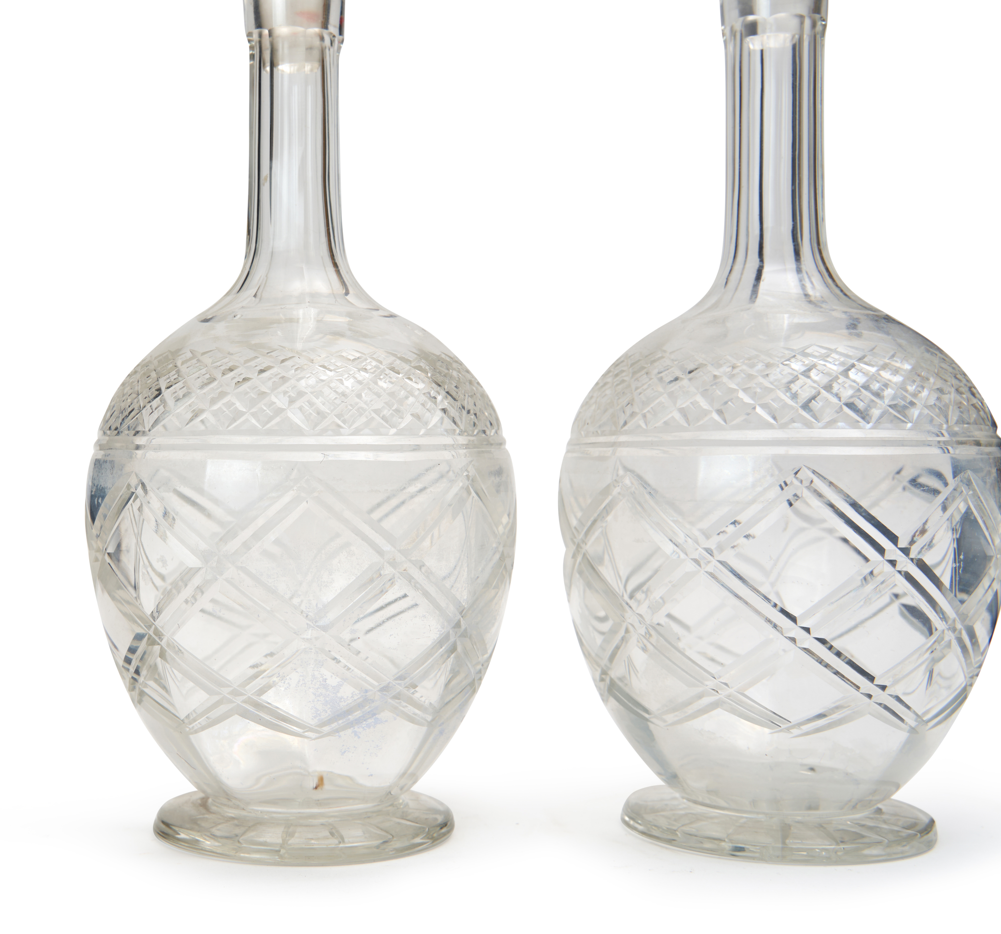 A PAIR OF CUT CRYSTAL DECANTERS, 19TH CENTURY - Image 2 of 2